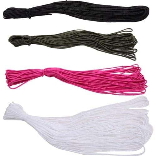 50FT 15M 2mm Diameter One Stand Paracord Parachute Cords Lanyard Rope Rainbow Rope Corde For Camping Climbing Training 4 Colors