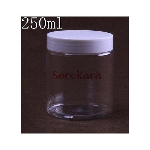 250ml Clear plastic Bottle Reagent Bottle Sample Vials Plastic Lid Screw Cap Screw On Cover