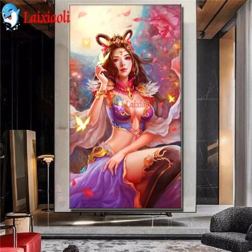 Full Square/Round Drill 5D DIY Diamond Painting "Ancient beauty" 3D Embroidery Cross Stitch anime sexy fairy girl art Home Decor