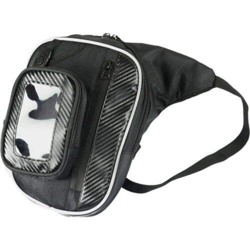 Motorcycle Drop Leg Bag Hip Bum Fanny Pack Outdoor Casual Waist Bag Motorcycle Bike Cycling Hiking Camping Fanny Pouch Black
