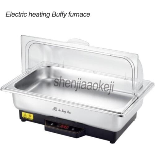 Stainless steel holding furnace Commercial Electric heating Buffy furnace Restaurant Hotel Insulation Stove transparent Pc cover