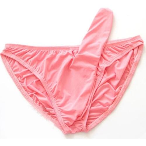 Sexy Lingerie Elephant Nose Penis Big Pouch Sleeve Briefs Bikini Underwear Gay Underpants Funny Panties Ice Silk Thongs Hombre