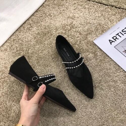 Pointed Toes Flats Shoes Women Elegant Shoes Summer Autumn Soft Shoes New Slip on Sandals Women Classics Strap Shoes U19-67