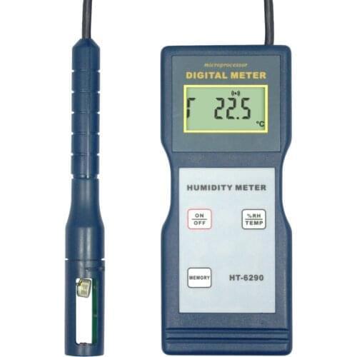 High-resolution Humidity Meter HT-6290 used to monitor temperature and humidity in workshops libraries laboratories warehouses