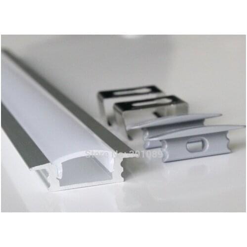 10meter (20pcs) a lot, 0.5m per piece anodized led aluminum profile for led strips light