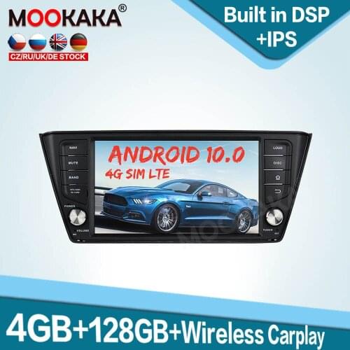 128GB Carplay Android 10.0 Car Multimedia Player for Skoda Fabia NJ3 2015-2017 Auto Radio GPS Navigation Audio Stereo Head Unit