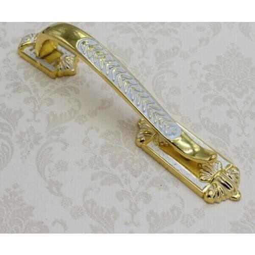 128mm Fashion Kitchen Cabinet Wardrobe door handle White 5" Gold Dresser cupboard Door Furniture hardware Handle Pull KNOB 70