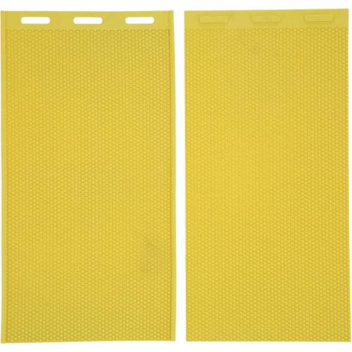 Beekeeping Tools 2Pcs Beeswax Press Mold DIY Rubber Comb Foundation Sheet Beekeeping Accessory Yellow Transparent