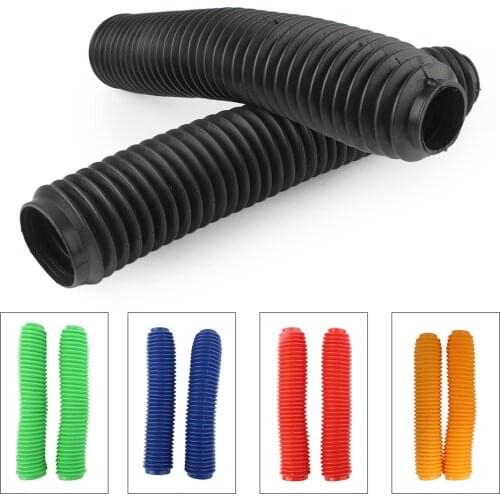 Universal Motorcycle Front Fork Dust Covers Gaiters Boots Shock Rubber Fits Motorcycle Dirt Bike 360MM 2Pcs