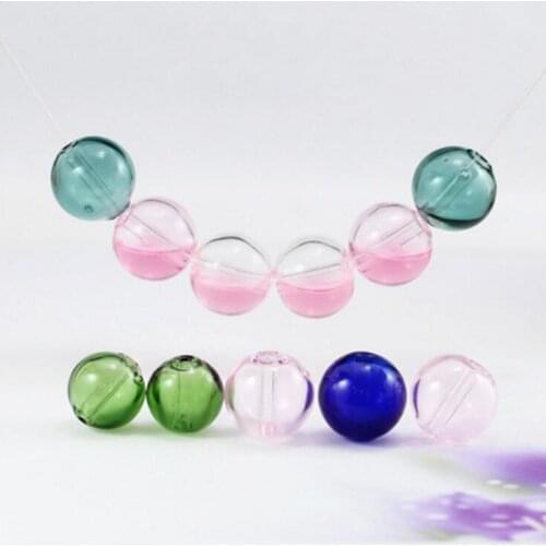 2PCS 12/14/16/18MM Cute Murano Glass Essential Oil Ball with 2 Holes Essential Oil Aromatherapy Bottle glass Pendant