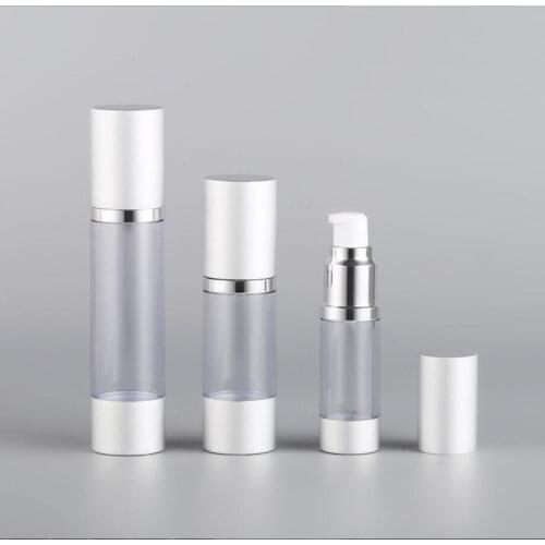 30ML matte silver airless bottle for lotion/emulsion/serum/liquid foundation/whitening essence/recovery complex packing