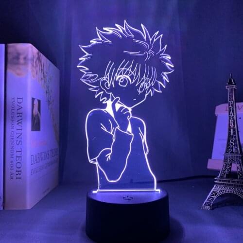 Hunter Figure Magician Hisoso 3D Desk Lamp USB Night Light Manga Birthday Present 16 Colours Remote Decor