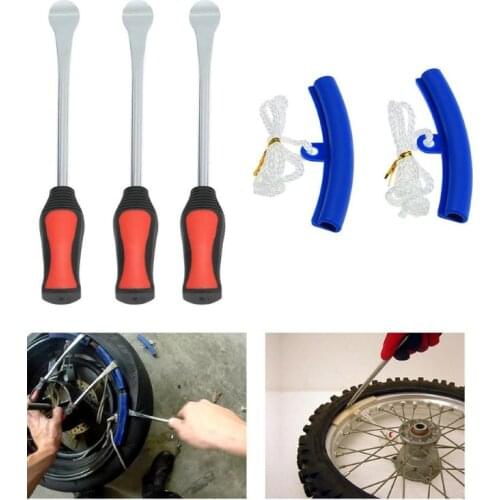 5PCS/Set Motorcycle Tire Repairing Tool Bike Tire Spoon Lever Tools Rim Protector Sheaths Professional Changing Kit