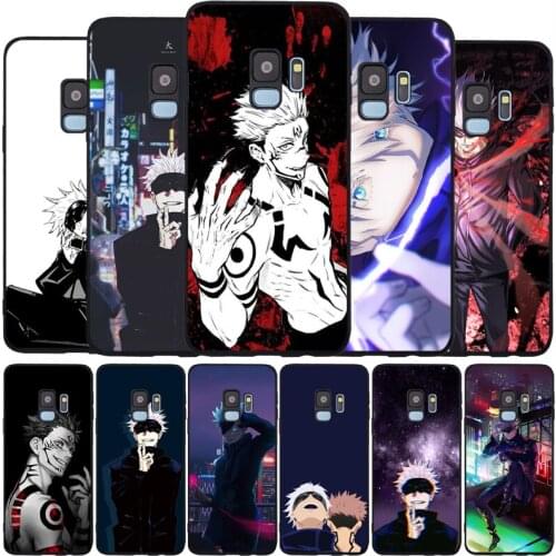 Jujutsu kaisen comic horror anime Black Phone Case For Samsung S21 S20 A11 S10 S10E S9 S8 Plus Lite Note10 Note20 Ultra