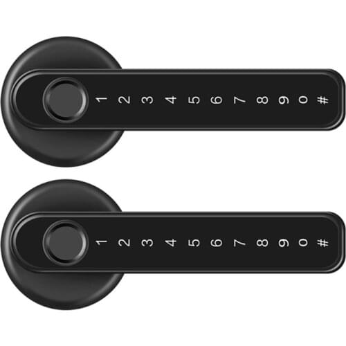 Fast Unlock Black Digital Single Row Fingerprint Door Lock Store 50 Fingerprints for Home Office Apartment Hotel Garage