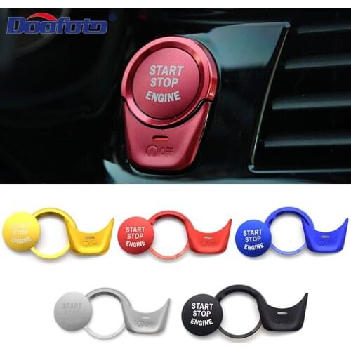 Doofoto Car Start Stop OFF Button Cover Ring For BMW X3 X4 X5 X6 5 6 7 Series Car Accessories Styling Interior Sticker