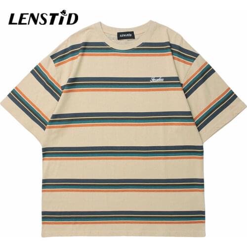 LensTid Mens Striped T-shirts