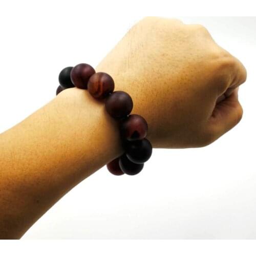 Mens Bracelet Natural Black Red Frosted Agates Stone Luxury Festival Gifts For Eid Fashion style Bracelets