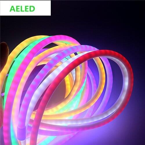 Neon LED Strip 360 Round DC 12V Flexible Neon Light Tube Rope Outdoor Decoration Waterproof IP65 Lighting With Power Supply