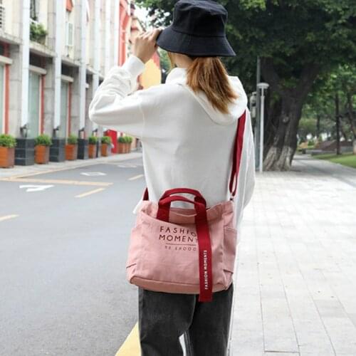 New Original Cloth Bag Women Fashion Canvas Crossbody Bag Ladys Shoulder Messenger Bag In Stock Korean Cotton Totes