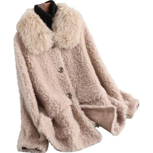 Real women winter sheep fur shearing, 100% wool, coat, fluffy jacket, coat 2020 kqn19503 kj2949