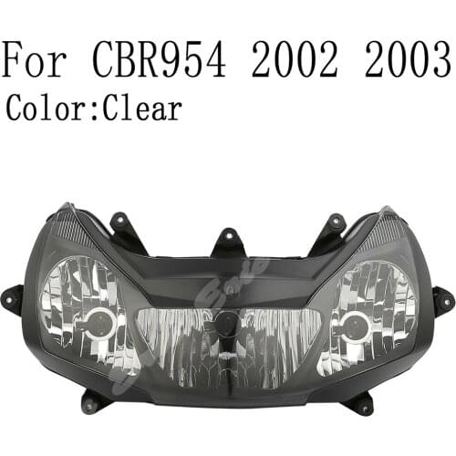 Motorcycle Front Headlight Lamp Assembly For Honda CBR954 2002 2003 Clear Lens