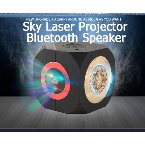 Portable Mini bluetooth speaker Laser Light Projector with 16/32 laser lighting RGB Effects for Holiday Decoration Party Dj