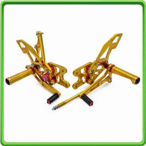 Adjustable Rearsets Rear set sets Footrest Foot Rest Pegs Pedal for Suzuki GSXR 1000 GSX-R1000 GSXR1000 2007-2008 K7 K8 Gold