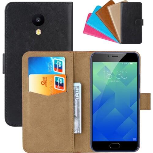Luxury Wallet Case For Meizu M5 PU Leather Retro Flip Cover Magnetic Fashion Cases Strap