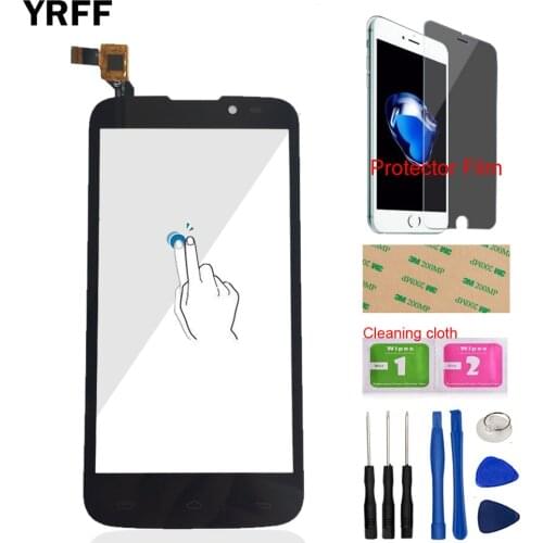 Touch Screen Digitizer Panel For Fly IQ4502 IQ 4502 Qud ERA Energy 1 Front Glass Tools 5.0'' Mobile Protector Film Adhesive