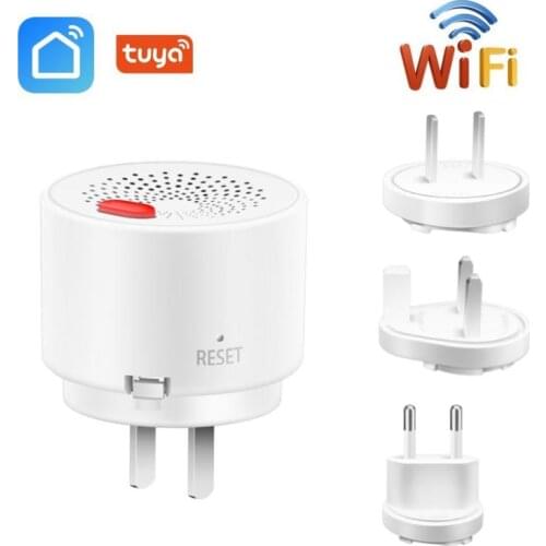 Wifi Smart Gas Leak Detector Combustible Propane Butane Methane Natural Gas Safety Alarm Sensor Warning EU US UK Plug Smart Home