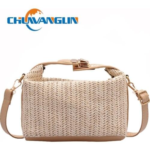 Chuwanglin Crossbody Bag For Women Bohemian Small Knitting Summer Purse And Handbag Vacational Bucket Beach Bags 8130934