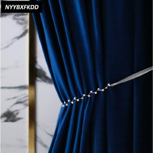Stylish Minimalist Modern Style Luxury Living Room Bedroom Light Velvet Curtains Blackout Curtains Decoration