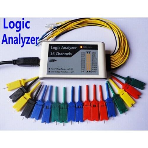 USB Logic Analyzer 100M max sample rate,16Channels,10B samples, MCU,ARM,FPGA debug tool