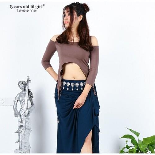 Tribal Belly Dance Top Modal cotton Tops Professional Bellydance Shirts Women Practice Gothic Gypsy Top BO01
