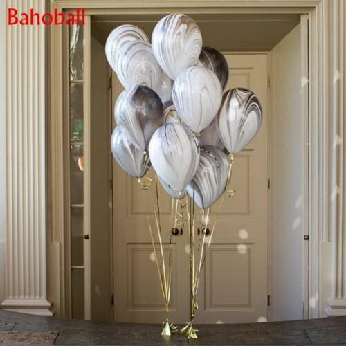 10pcs 12inch Marble Agate Latex Balloons Helium Inflatable Rainbow Air Balls Wedding Decoration Birthday Party Balloons Supplies