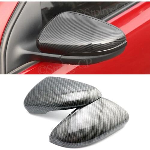 2PCS Side Car Mirror Covers Caps for VW Golf 6 GTI 6 Golf 6 R MK6 R20 Touran Pair Wing RearView Mirror Case Cover Trim Cap Black