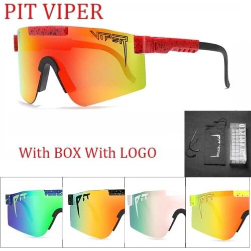 2021 Brand Pit viper Sunglasses Men/Women Colorful Mirrored Polarized Sun Glasses For Male Female Protection Goggles With Case