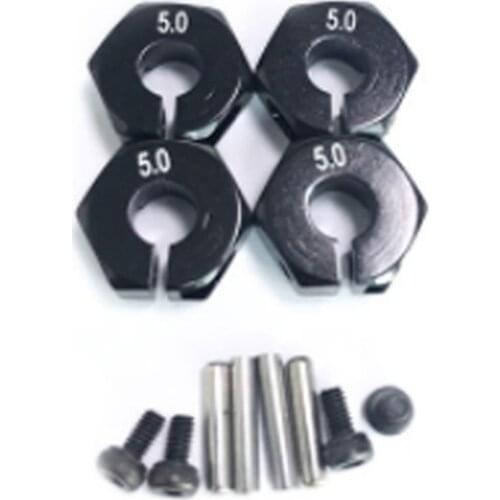 4pcs/lot 5mm Thick 12mm Aluminum Wheel Hex Nut With Pins Drive Hubs 102042 Upgrade Parts For 4WD RC Car Himoto