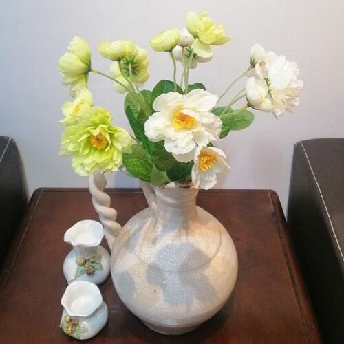 8pcs/set 1 Branch 6 Flower head Artificial Flowers Rosemary Silk Flower Fake plant for Wedding Home Party Decoration