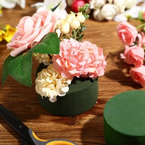 Hot 8 Pack DIY Flower Arrangement Kit Green Round Wet Floral Foam Wedding Aisle Flowers Party Decoration