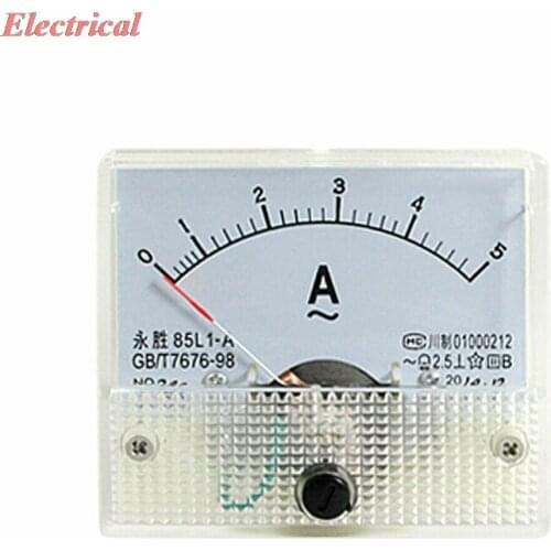 1pc 85L1-A Class 2.5 Accuracy AC 5A Analog Panel Ammeter