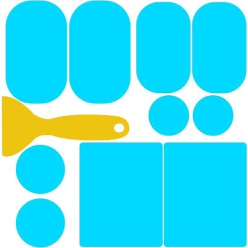 4pcs/set Car Rectangular Films Rearview Mirror Protective Multifunctional Waterproof Films Side Window Mirror Anti Fog Films