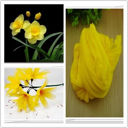 Free shipping 47 colors mix shipping or only one color ship mesh flowers,nylon stocking material/ronde flower for DIY flower