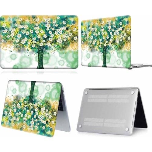 Flower Tree Paint Pattern Anti-slip Laptop Case For Apple Macbook 12/Air 11 13 A2337/Pro 13(A2251 A2289) 15 16 /Pro 13 A2338