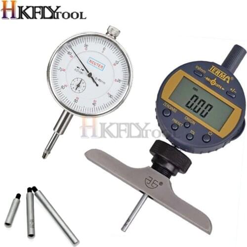 Dial Indicator Holder with Dial Indicator Depth Point Indicator with Lug Back 0-12.7mm Digital Micrometre Measuring Instrument