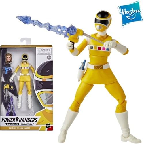 Hasbro Mighty Morphin Power Rangers Lightning Collection In Space Yellow Ranger Action Figure Model Toy Gift Age 4+ About 16Cm