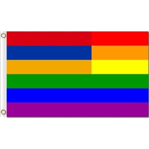 Armenia country flag gay lgbt pride flag banner 90x150cm