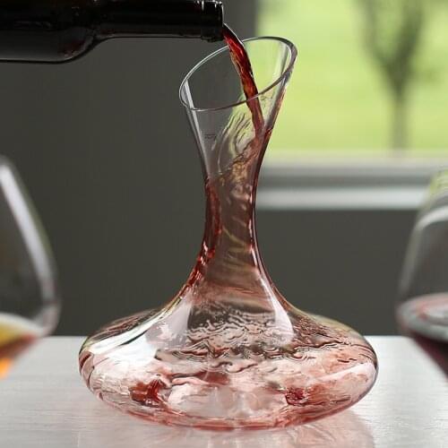 Wine Decanter Superior Handmade Crystal Flat Base Wine Bottle Pourer Premium Champagne Decanters Thickened Wall Carafe N h5