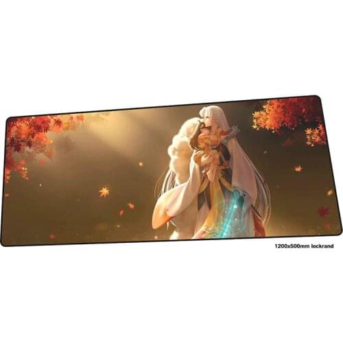 Inuyasha mouse pad 1200x500mm mousepads hot sales gaming mousepad gamer locrkand large personalized mouse pads keyboard pc pad
